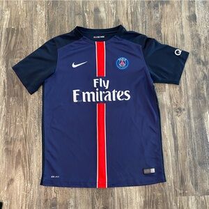 Paris Saint-Germain Home Soccer football 2015-2016 XL Boy jersey Fly Emi…
